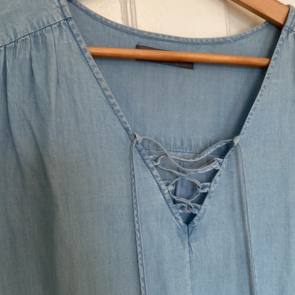 Denim-look Lycocell Top - Picture 3 of 6